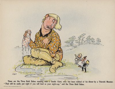 Illustration till Further Doings of the Three Bold Babes (färglitografi) av Sophia Rosamond Praeger
