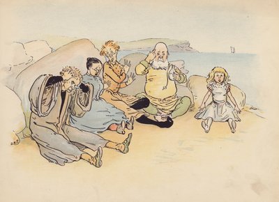 Illustration till Little Twin Dragons av S Rosamond Praeger (färglitografi) av Sophia Rosamond Praeger