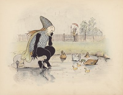 Illustration till Little Twin Dragons av S Rosamond Praeger (färglitografi) av Sophia Rosamond Praeger