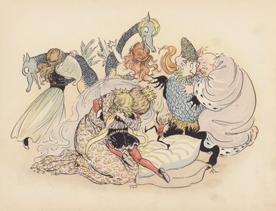 Illustration till Little Twin Dragons av S Rosamond Praeger (färglitografi) av Sophia Rosamond Praeger