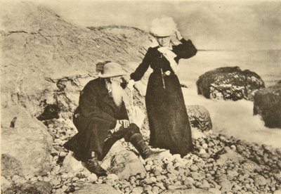 Den ryske författaren Leo Tolstoy och hans fru Sophia vid Svarta havet, Krim, Ryssland, 1902 av Sophia Andreevna Tolstaya
