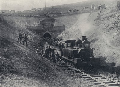 Charlestown Tunnel och Natal Government Railway Engine (s/v foto) av South African Photographer