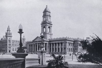 Post Office och Natal Bank, Durban (s/v foto) av South African Photographer