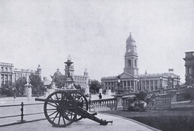 Town Gardens, visar Post Office, Durban (s/v foto) av South African Photographer