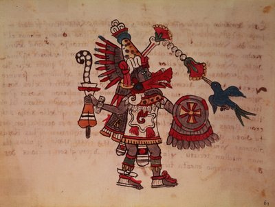 Quetzalcoatl, den plymerade ormen, vindens gud, lärdomen och prästadömet, livets mästare, skapare och civilisator, beskyddare av varje konst och uppfinnare av metallurgin (vellum) av South American School