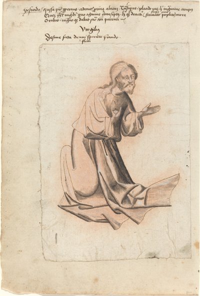 Kristus knäböjer i bön av South German 15th Century