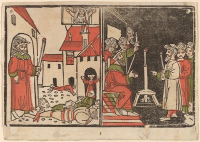 Massaker av förstfödd och egyptiska mörkret av Spanish 15th Century
