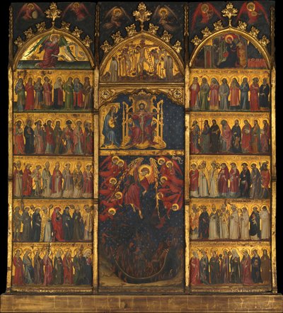 Treenigheten älskad av alla helgon. av Spanish Painter