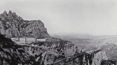 Allmän vy över Montserrat (svartvitt foto) av Spanish Photographer