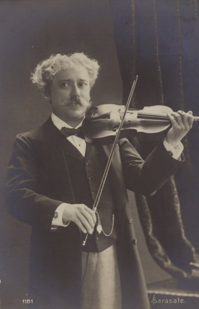 Porträtt av Pablo de Sarasate av Spanish Photographer