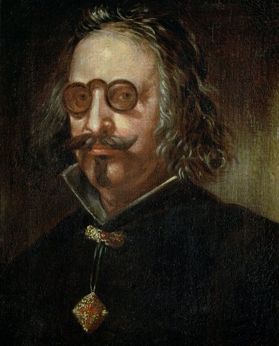 131-0795082 Porträtt av Francisco de Quevedo y Villegas (1580-1645) (olja på duk) av Spanish School