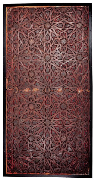 Ett Mudejar geometriskt tak, södra Spanien, troligen Sevilla (målat trä) av Spanish School