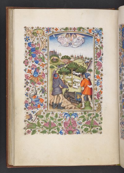 Lägg till MS 50004 f.32v Annunciation to the Shepherds, från en 