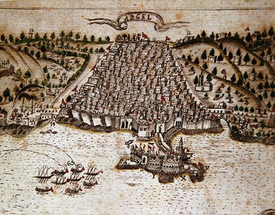 Alger (penna & bläck och akvarell på papper) (detalj av 268751) av Spanish School