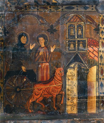 San Jaime de Frontanyas altare, detalj, sent 1200-tal - tidigt 1300-tal (tempera på trä) av Spanish School