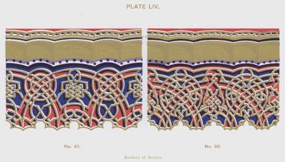 Borders of Arches (färg litho) av Spanish School
