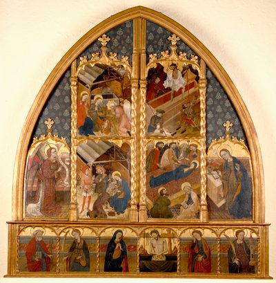 Katalanska altartavla, 145080 (tempera och bladguld på panel) av Spanish School