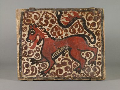 Takplatta, andra hälften 1400-talet (slipmålat lergods) av Spanish School