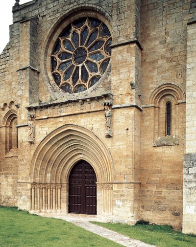 Collegiate Church of Santa Maria del Manzano, Castrojeriz, Burgos, Spanien av Spanish School