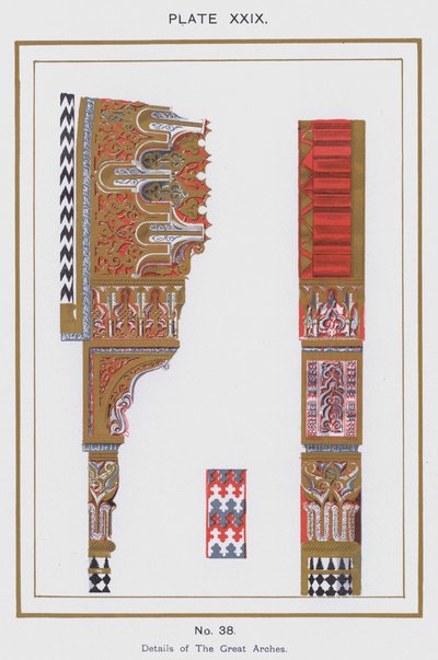 Detaljer om The Great Arches (färg litho) av Spanish School