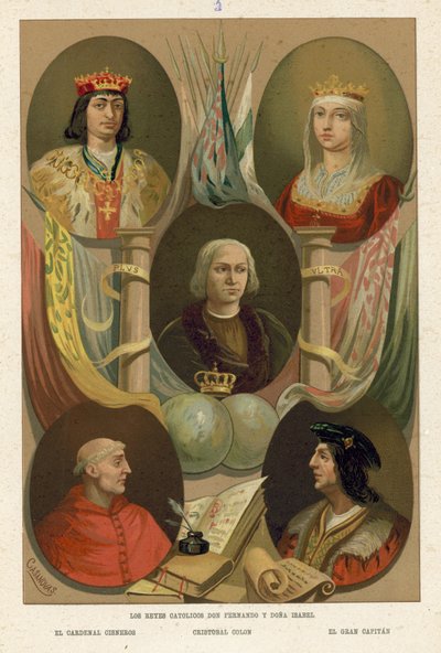 Ferdinand och Isabella av Spanien av Spanish School