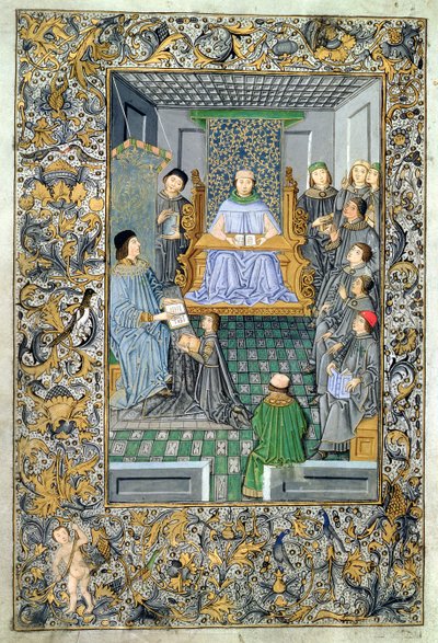 Frontispice av Antonio de Nebrijas (1444-1522) Grammatik av Spanish School