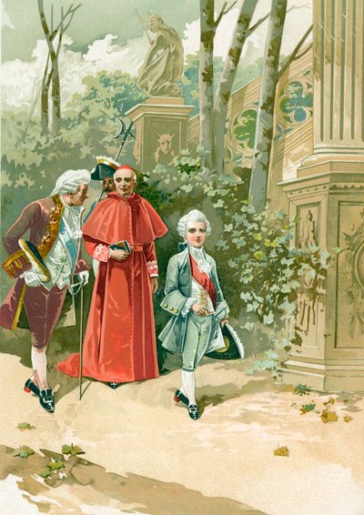 Ludvig XV som barn i Tuilerierna av Spanish School