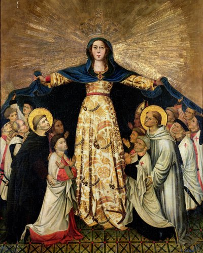 Our Lady of Grace och mästarna av Montesaorden av Spanish School
