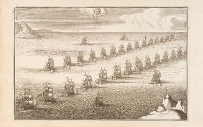 Sida 43 från The Art of the Naval Armies av Paul Hoste, Leon, 1727 av Spanish School