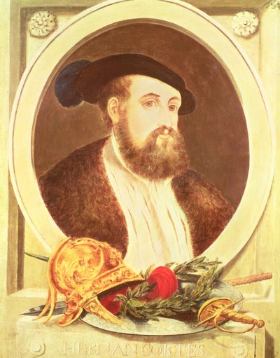 Ata o Hernan Cortes (1485-1547) sau av Spanish School