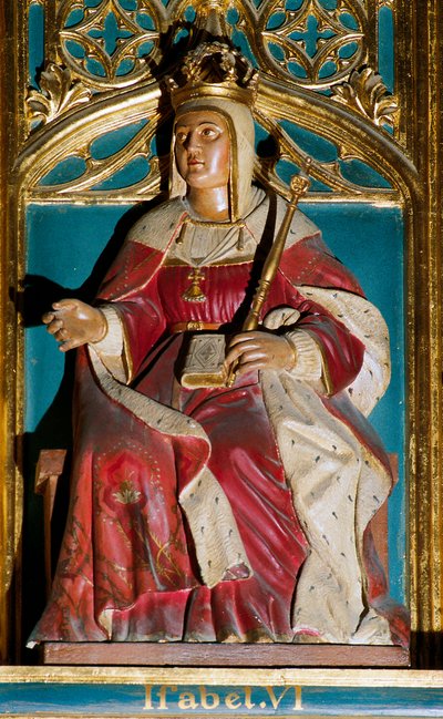 Porträtt av Isabella I, kallad katolik (1451-1504) av Spanish School