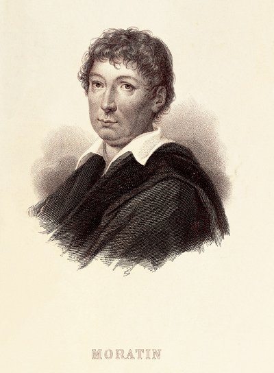 Porträtt av Leandro Fernandez de Moratin (1760-1828), spansk författare. Gravyr 1800-talet. Madrids romantiska museum. av Spanish School
