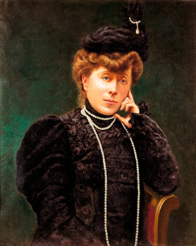 Porträtt av hertiginnan av Maria del Carmen Villahermosa (1815-1905). Anonym målning. Slutet av 1800-talet. av Spanish School