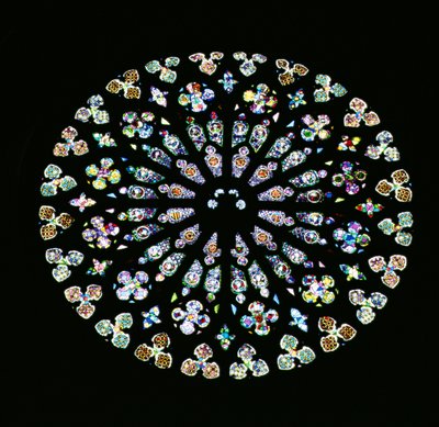 Strålande rosenfönster, c.1380 av Spanish School