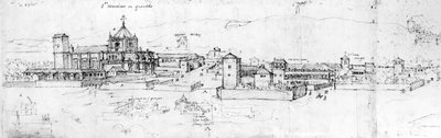 Skiss över stadsbilden i Granada av Spanish School