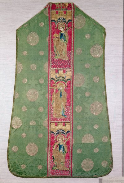 Spansk Chasuble, ca 1425-50 (broderat siden) av Spanish School