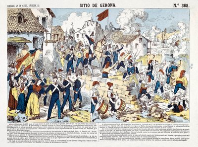 Spanska frihetskriget (1808-1814): belägringen av Girona från juni till december 1809. av Spanish School