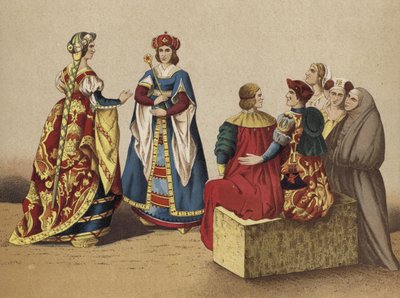 Spanska dräkter från 1400-talet av Spanish School