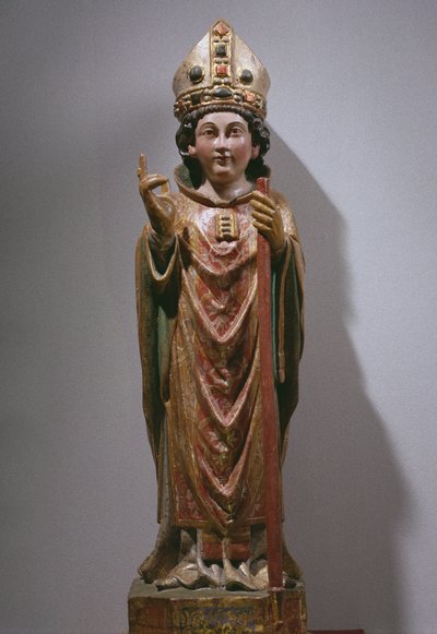 St. Martin av Tours, sent 1300-tal - början av 1400-talet (målat och förgyllt trä) av Spanish School