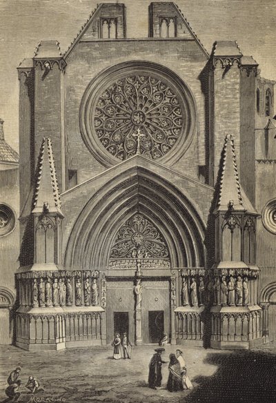 Tarragona katedral, Spanien av Spanish School