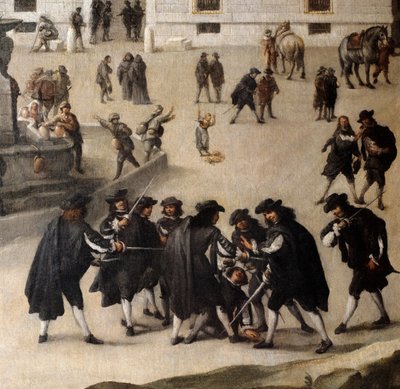 Miraklet av Jungfrun av Atocha, detalj av Spanish School