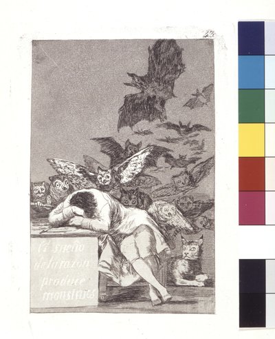 The Sleep Of Reason producerar monster (etsning och akvatint) av Spanish School