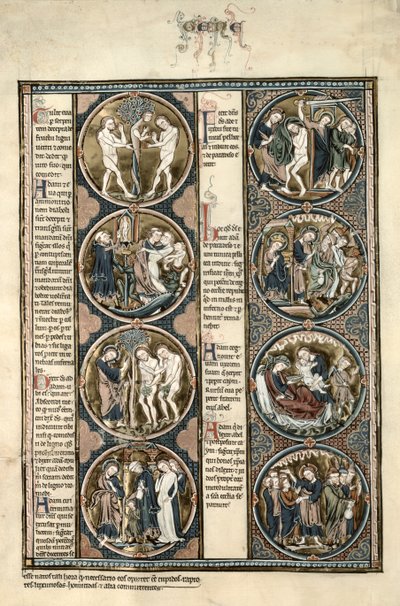 The Toledo Bible Moralisee f.7v av Spanish School
