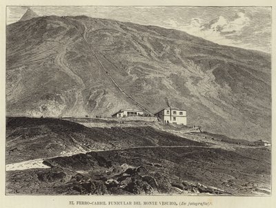 Bergbanan för berget Vesuvius av Spanish School