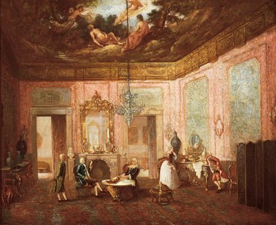 Utsikt från det inre av ett slott i Valencia. Anonym målning. 1800-talet. Valencia. Museum of Fine Arts San Pio V. av Spanish School