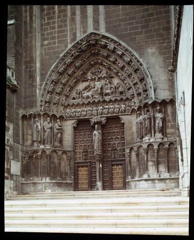 Utsikt över Sacramental Portal (Sarmental) i Cathedrale Santa Maria (Santa Maria) i Burgos av Spanish School