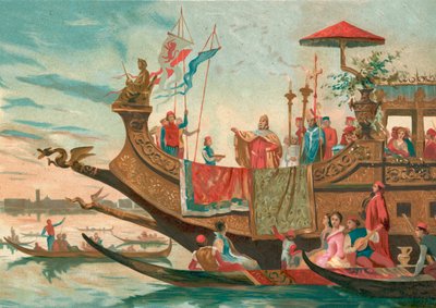 Bröllop av Venedig och Adriatiska havet av Spanish School