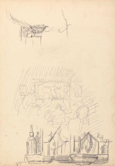 Cave of the Golden Calf: Skisser av en scen och bar av Spencer Frederick Gore