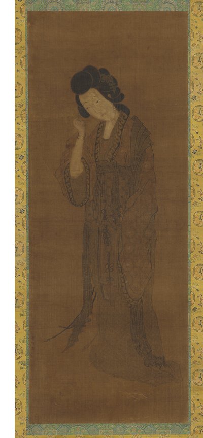 Den stående gestalten av en kvinna av Spurious signature of Yuan Qian