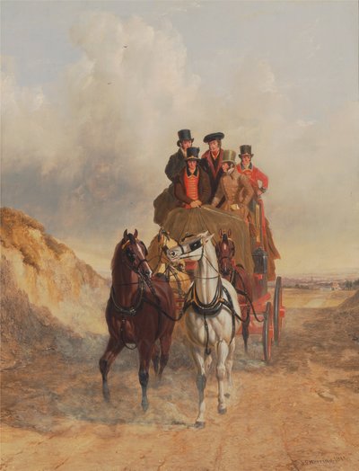 The Royal Mail Coach on the Road av John Frederick Herring Senior